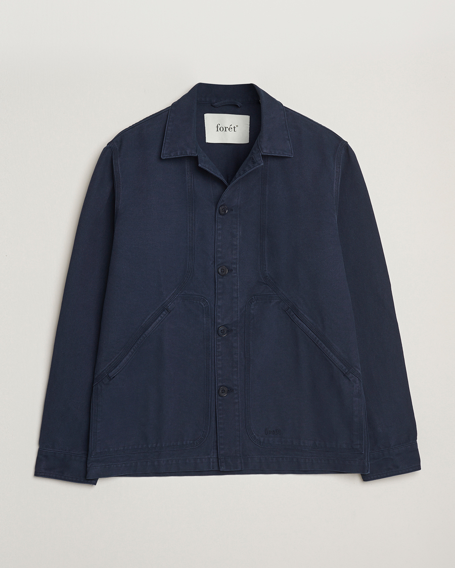 Herren | Hemden | Forét | Berry Canvas Overshirt Navy