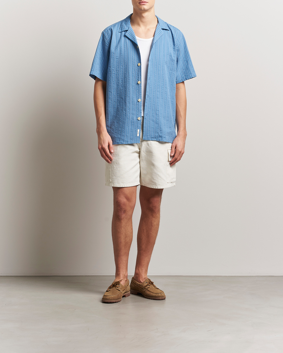 Herren | Hemden | Forét | Peer Short Sleeve Shirt Blue