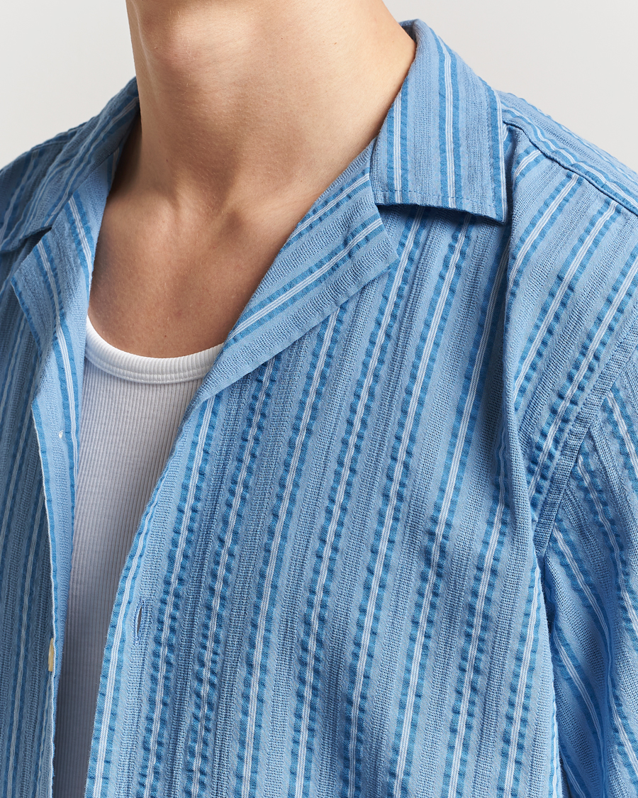 Herren | Hemden | Forét | Peer Short Sleeve Shirt Blue