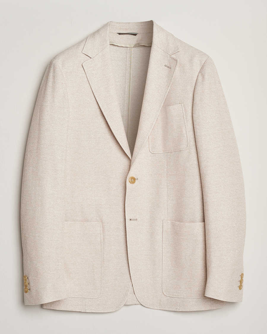 Herren | Sakkos | Canali | Structured Jersey Blazer Light Beige