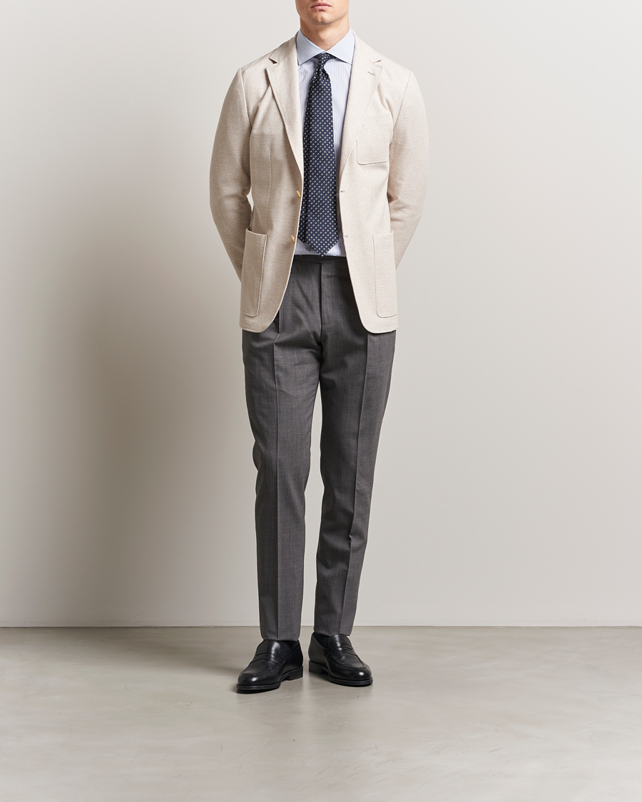 Herren | Sakkos | Canali | Structured Jersey Blazer Light Beige