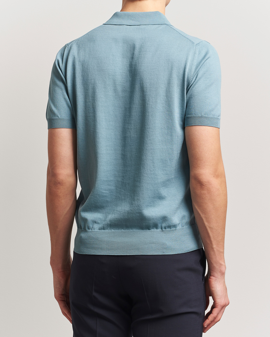Herren | Poloshirts | Canali | Cotton Short Sleeve Polo Teal