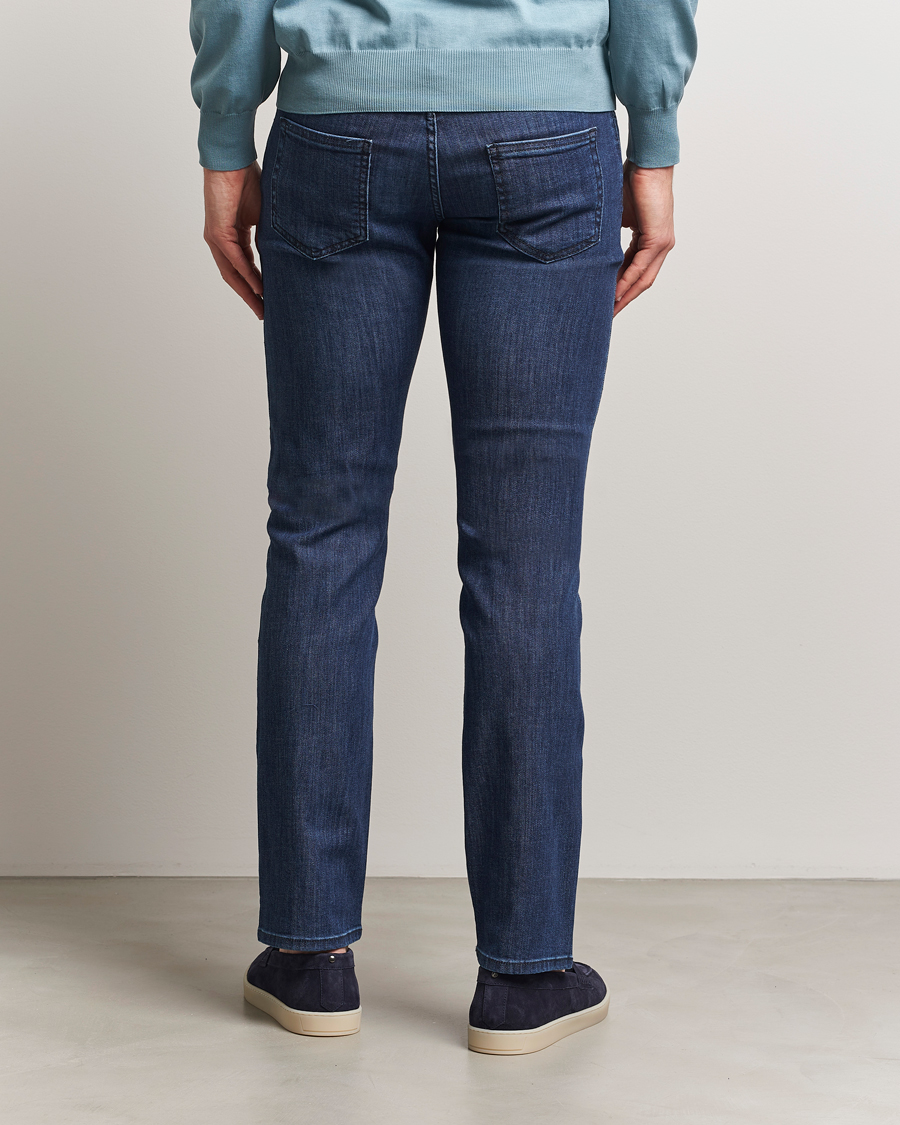 Herren | Jeans | Canali | Slim Fit 5-Pocket Jeans Dark Blue Wash