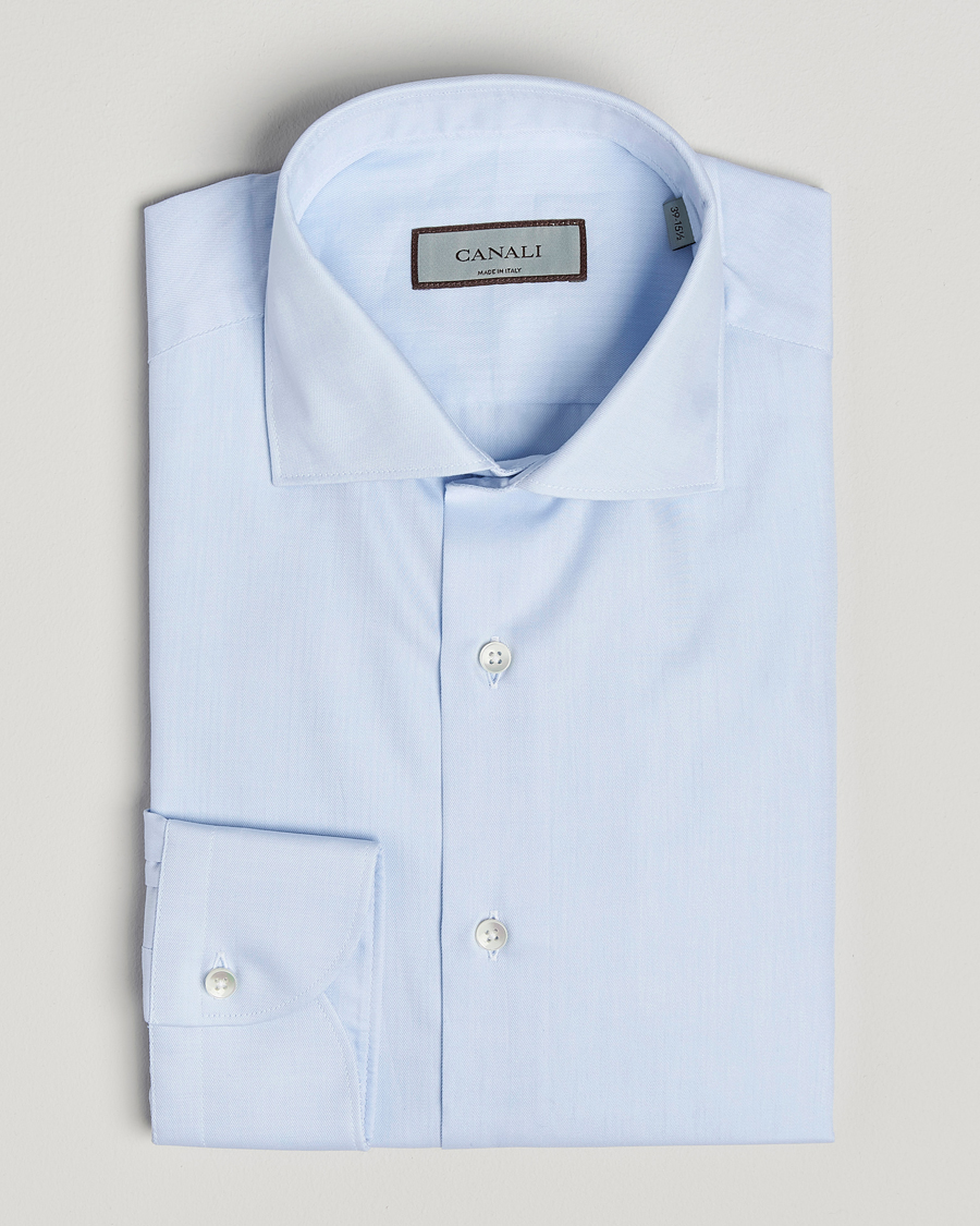 Herren | Hemden | Canali | Slim Fit Cotton Shirt Light Blue