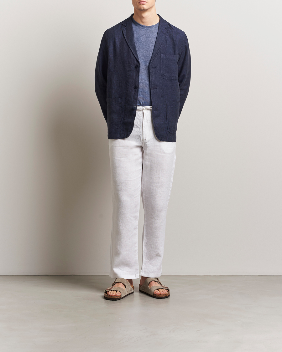 Herren | Sakkos | KnowledgeCotton Apparel | Linen Blazer Total Eclipse