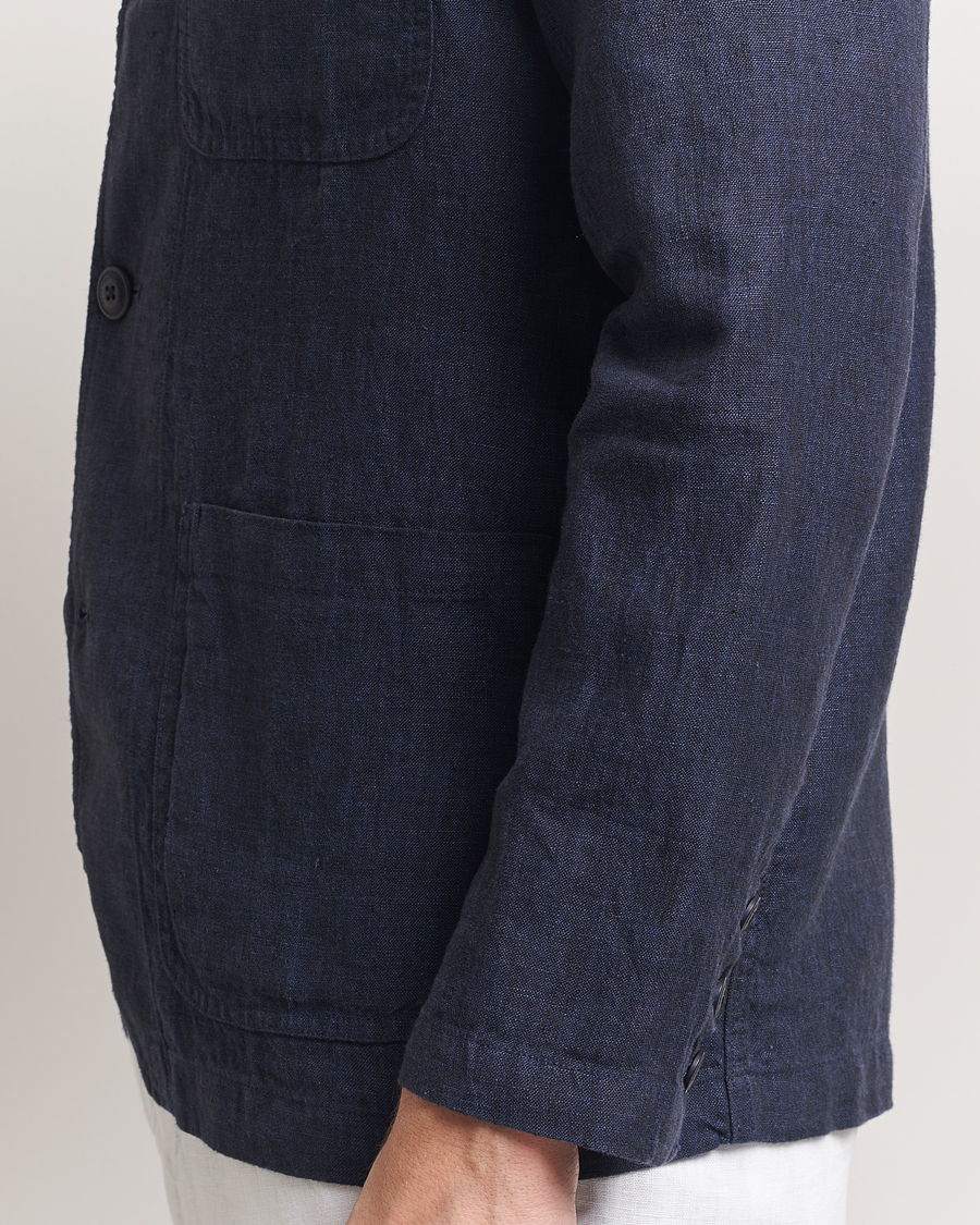 Herren | Sakkos | KnowledgeCotton Apparel | Linen Blazer Total Eclipse