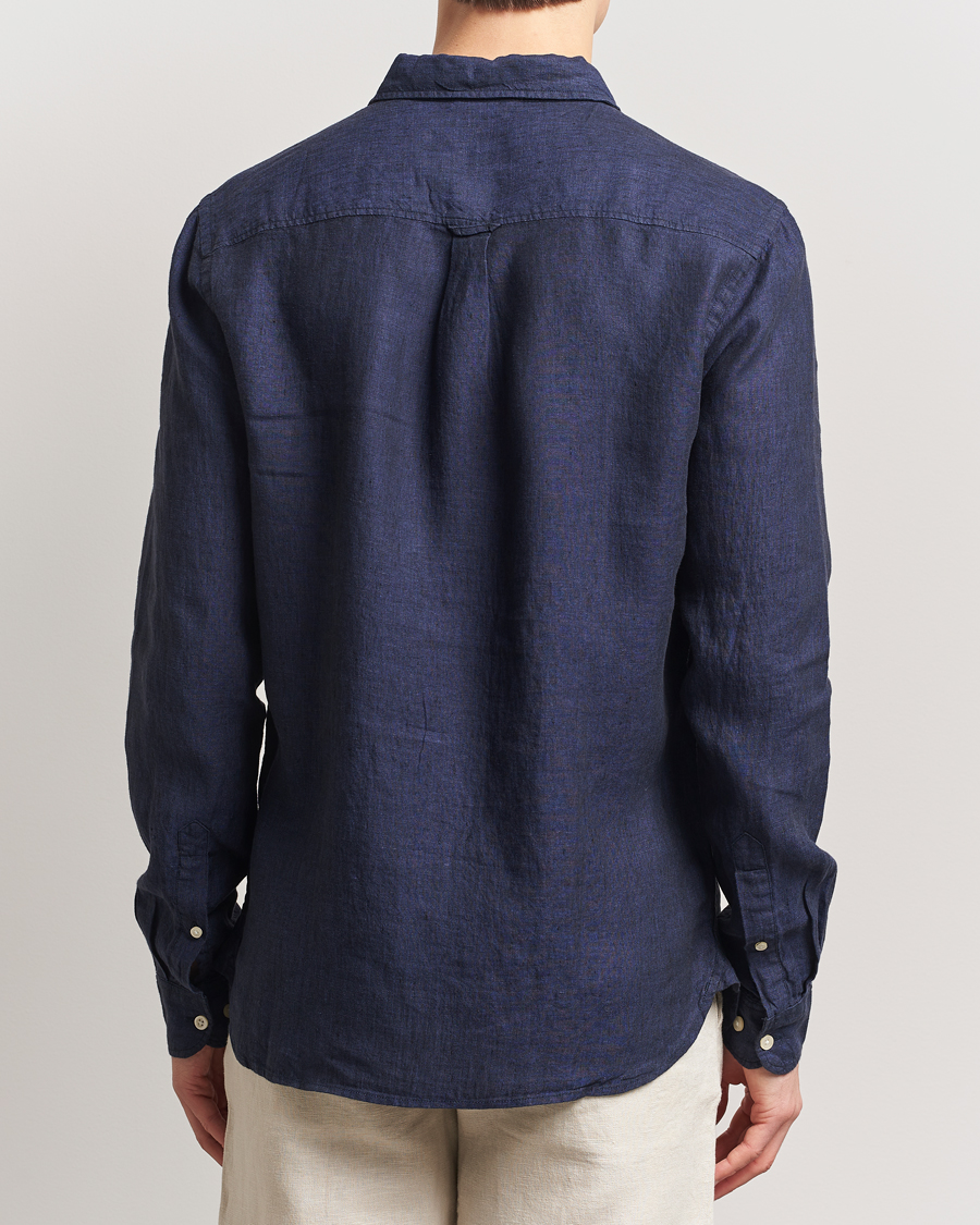 Herren | Hemden | KnowledgeCotton Apparel | Regular Linen Shirt Total Eclipse