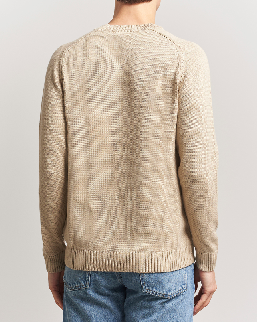 Herren | Pullover | KnowledgeCotton Apparel | Plain Knitted Cotton Crew Light Feather Grey