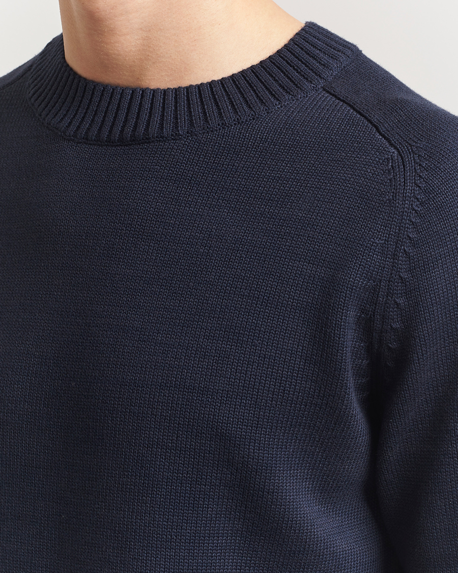 Herren | Pullover | KnowledgeCotton Apparel | Plain Knitted Cotton Crewneck Night Sky