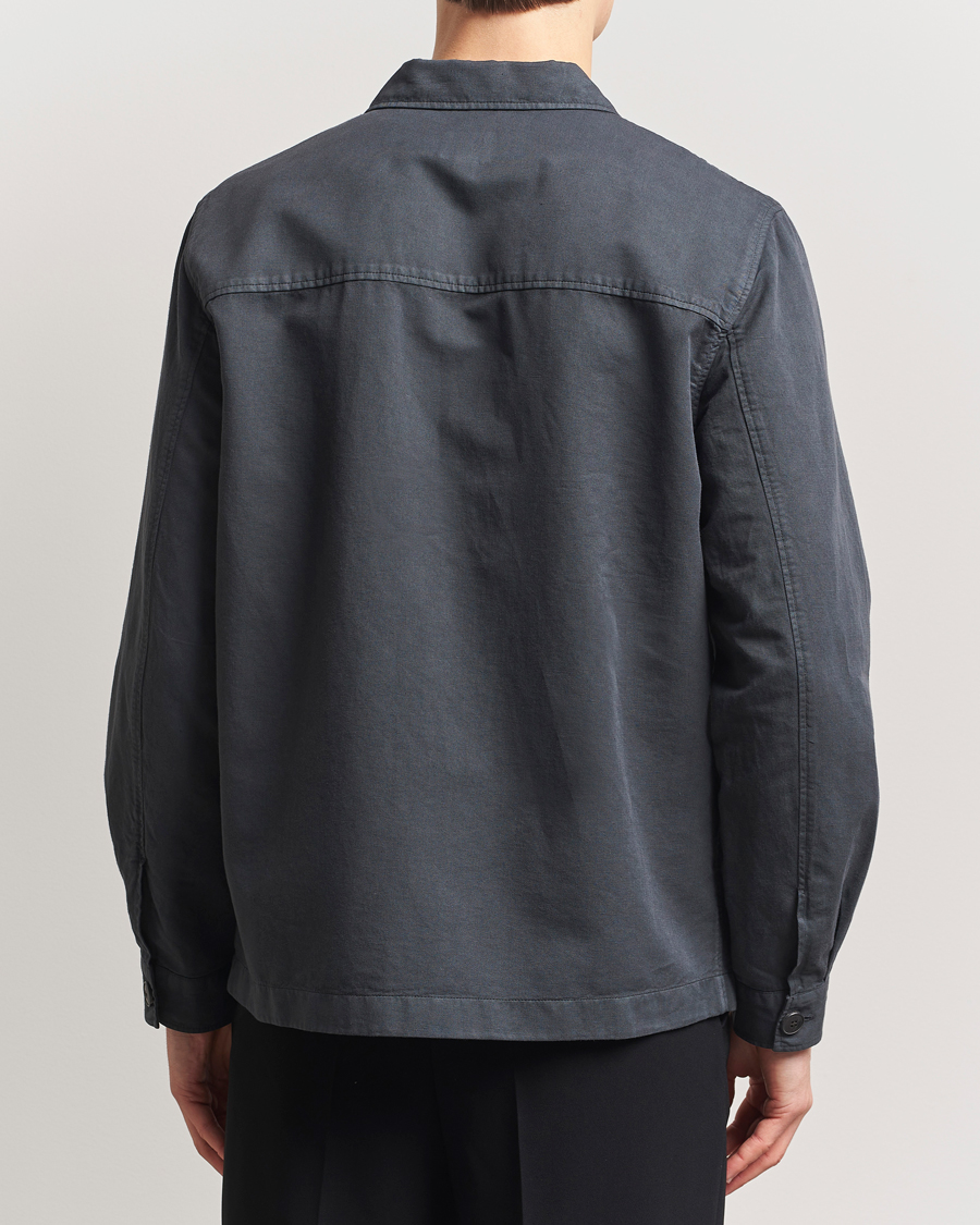 Herren | Hemden | Sunspel | Twin Pocket Cotton/Linen Jacket Charcoal