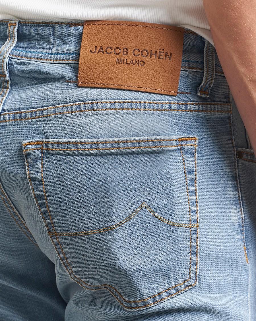 Herren | Jeans | Jacob Cohën | Bard Slim Fit Stretch Jeans Light Blue