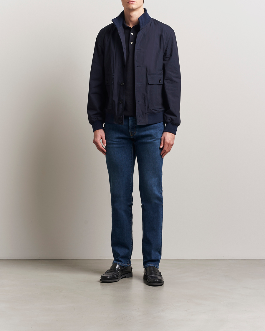 Herren | Jeans | Jacob Cohën | Bard Slim Fit Stretch Jeans Dark Blue Wash