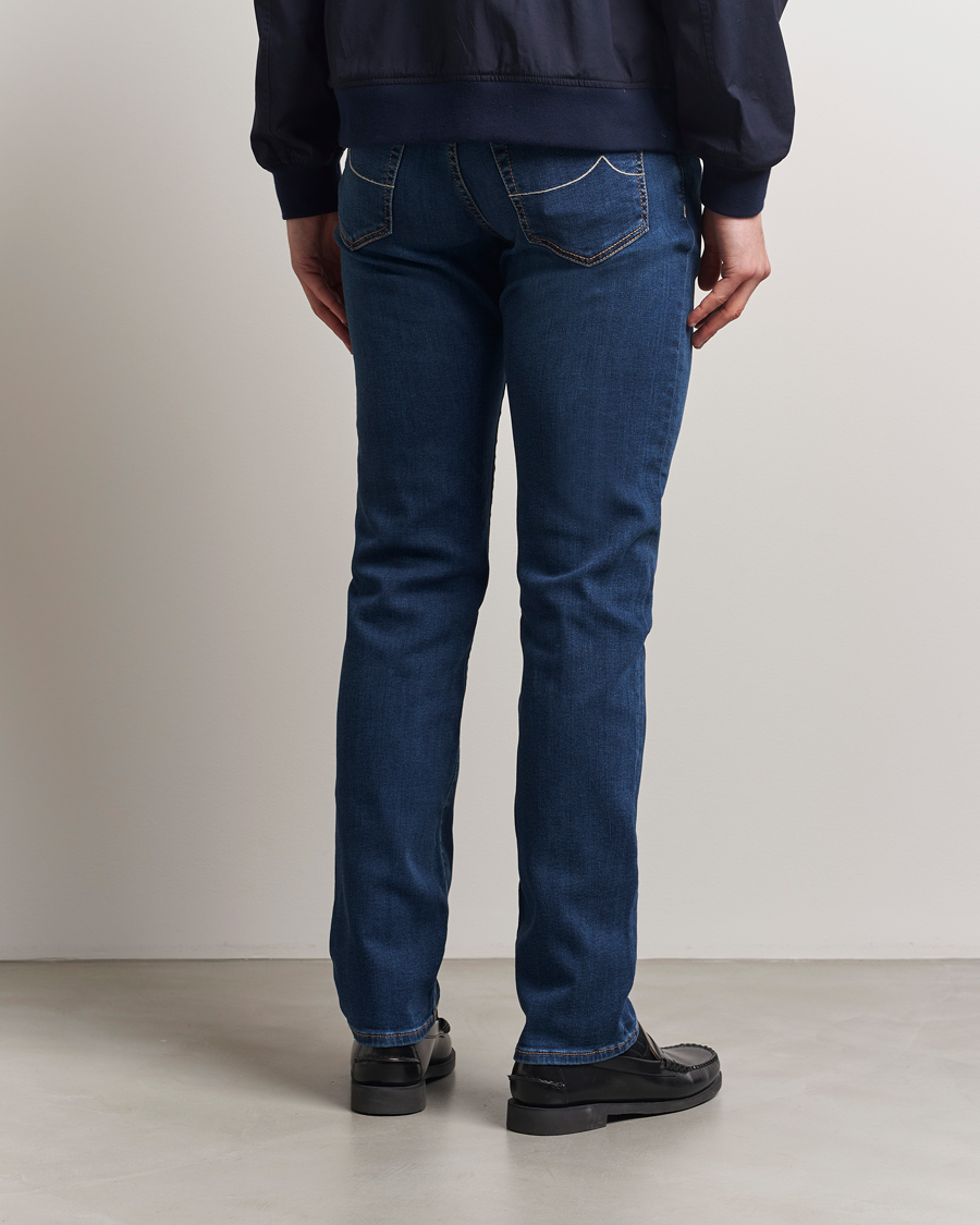 Herren | Jeans | Jacob Cohën | Bard Slim Fit Stretch Jeans Dark Blue Wash