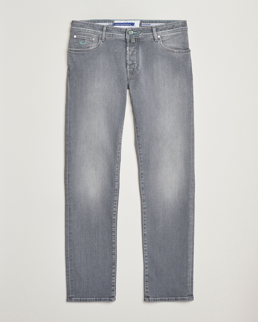 Herren | Jeans | Jacob Cohën | Nick Slim Fit Stretch Jeans Light Grey