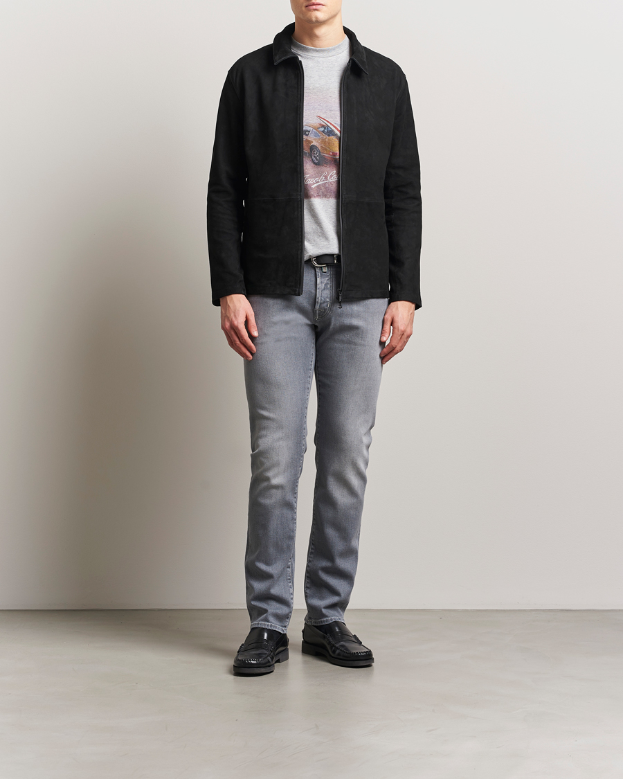 Herren | Jeans | Jacob Cohën | Nick Slim Fit Stretch Jeans Light Grey