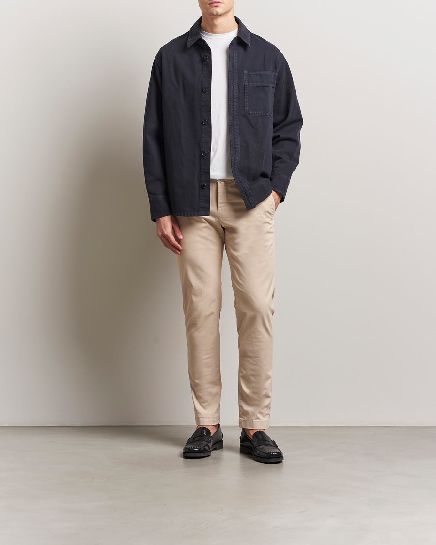 Herren | Hosen | Jacob Cohën | Bobby Cotton Gabardine Chinos Beige