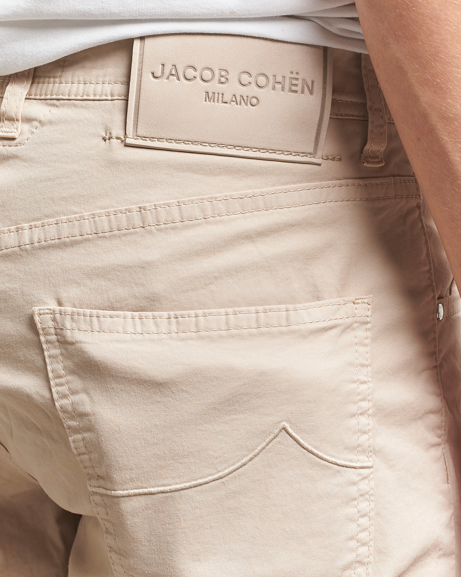 Herren | Shorts | Jacob Cohën | Nicolas Cotton Gabardine Shorts Beige
