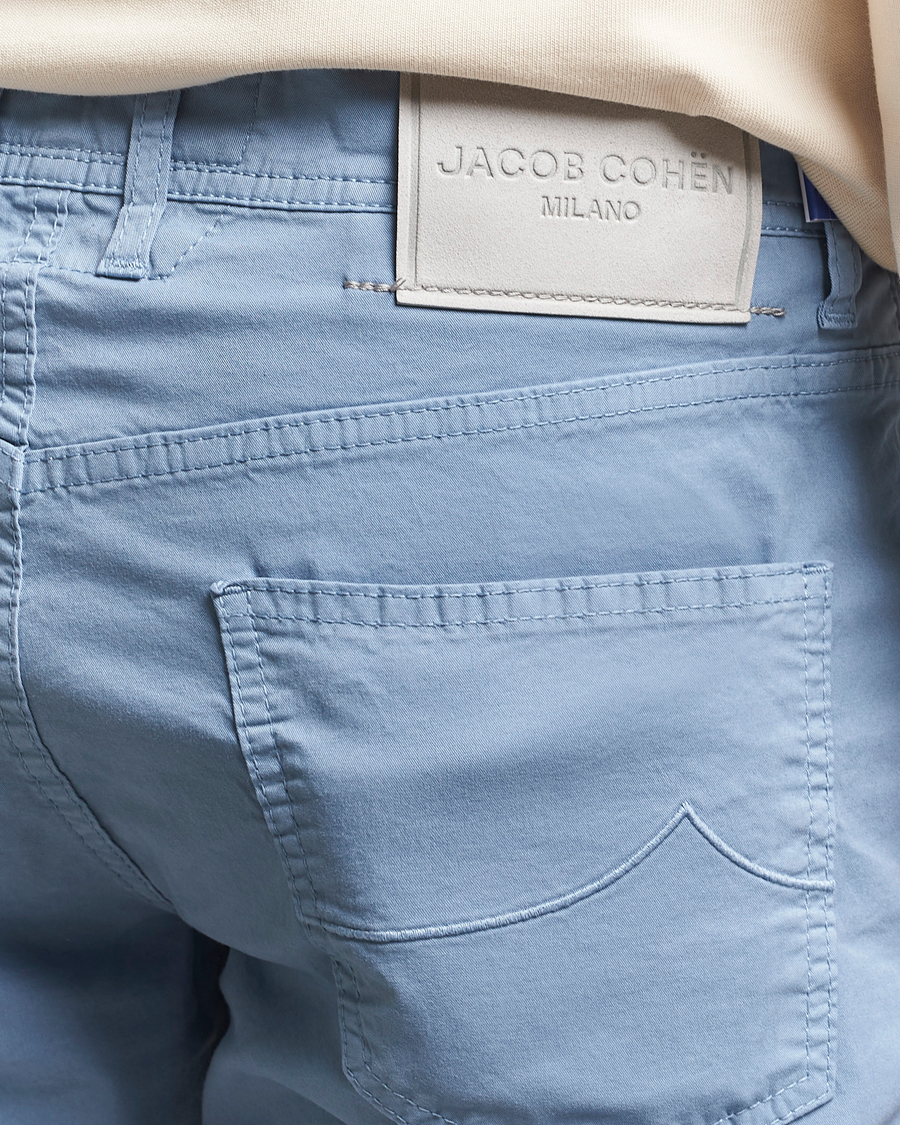Herren | Shorts | Jacob Cohën | Nicolas Cotton Gabardine Shorts Light Blue