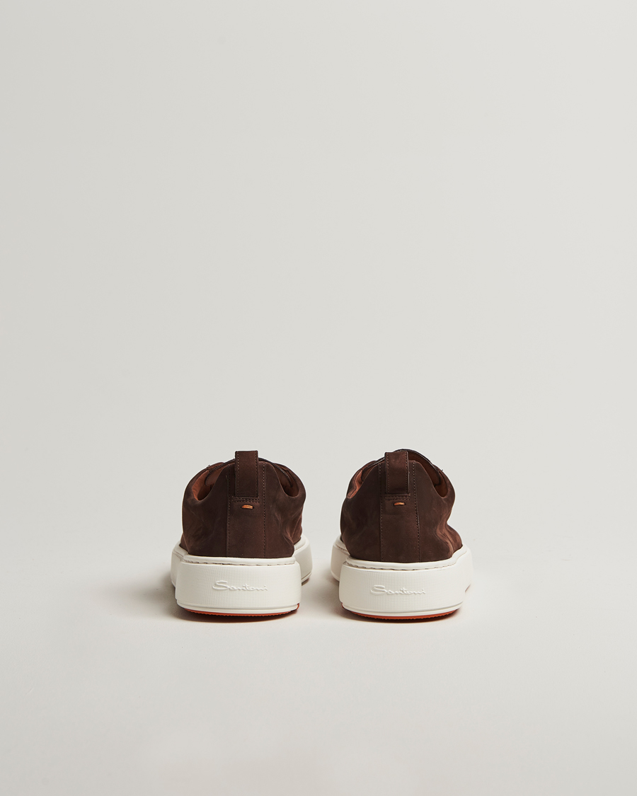 Herren | Santoni Cleanic No Lace Sneakers Brown Nubuck | Santoni | Cleanic No Lace Sneakers Brown Nubuck