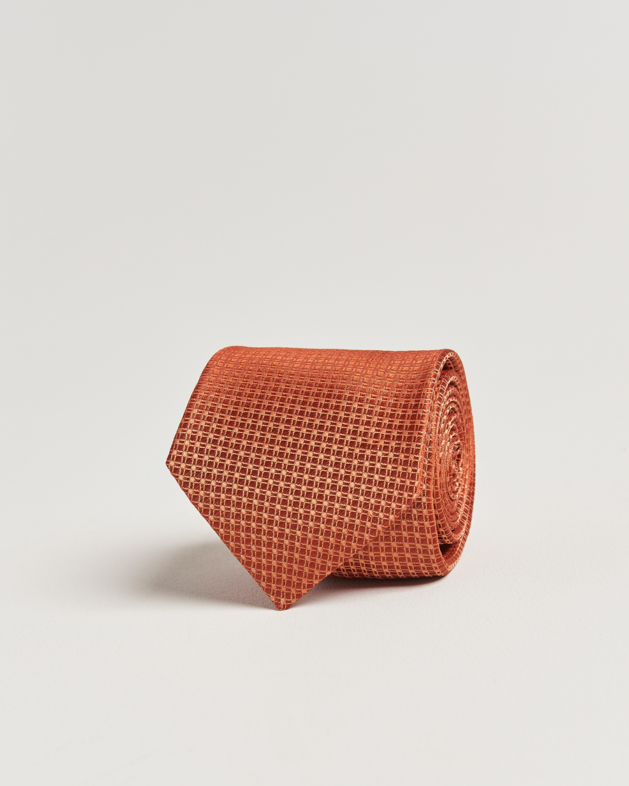 Herren | Kiton Structured Silk Tie Orange | Kiton | Structured Silk Tie Orange