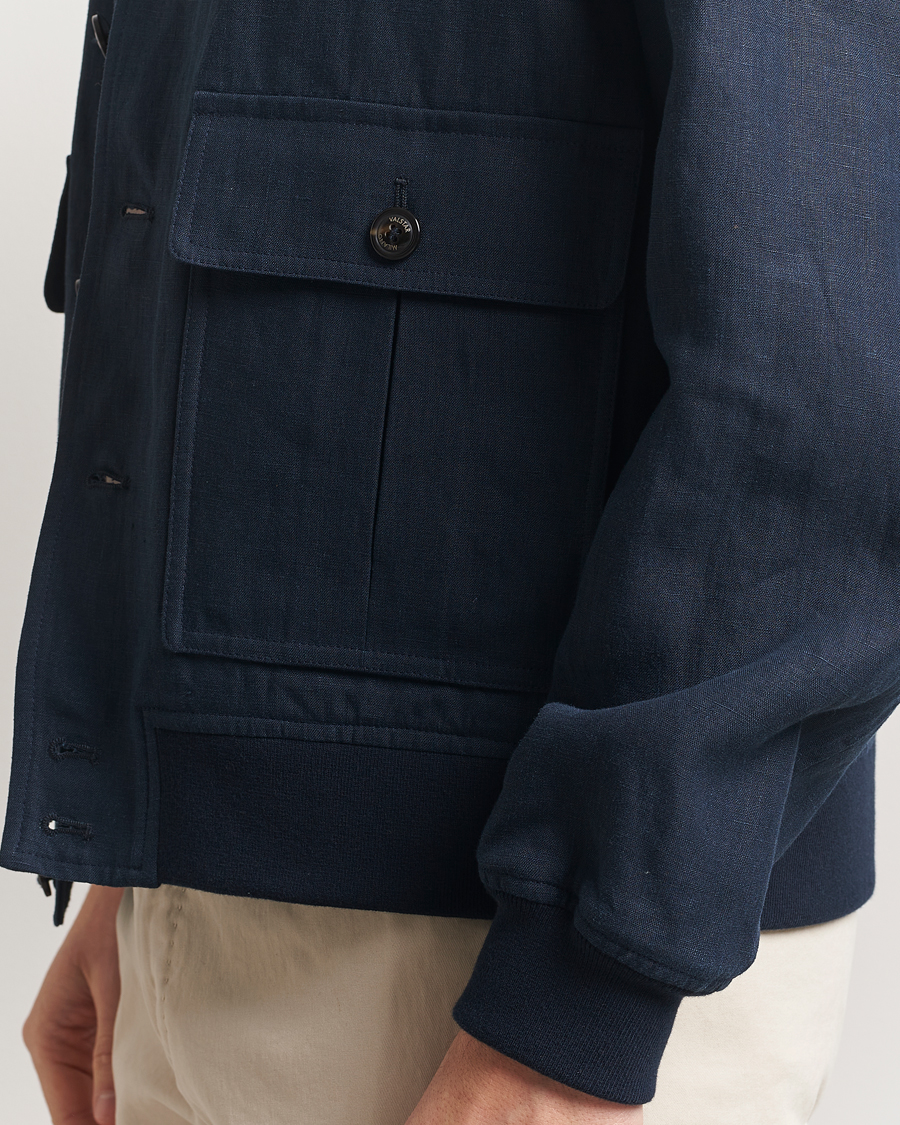Herren | Jacken | Valstar | Valstarino Linen Jacket Navy