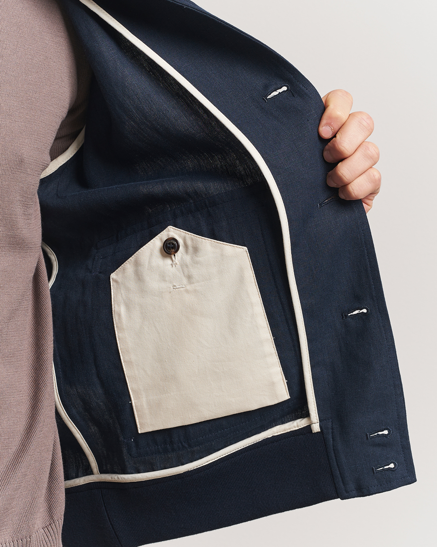 Herren | Jacken | Valstar | Valstarino Linen Jacket Navy
