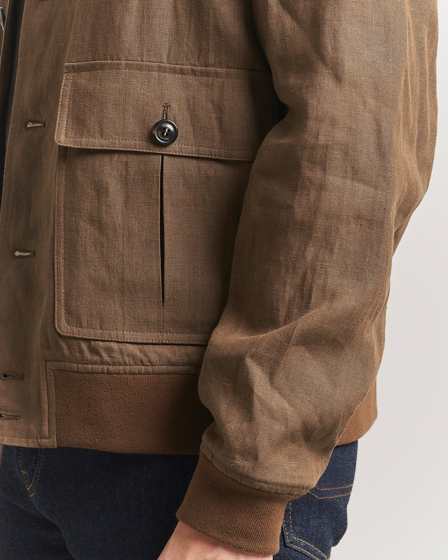 Herren | Jacken | Valstar | Valstarino Linen Jacket Brown