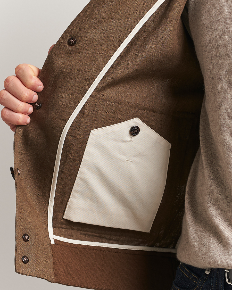 Herren | Jacken | Valstar | Valstarino Linen Jacket Brown