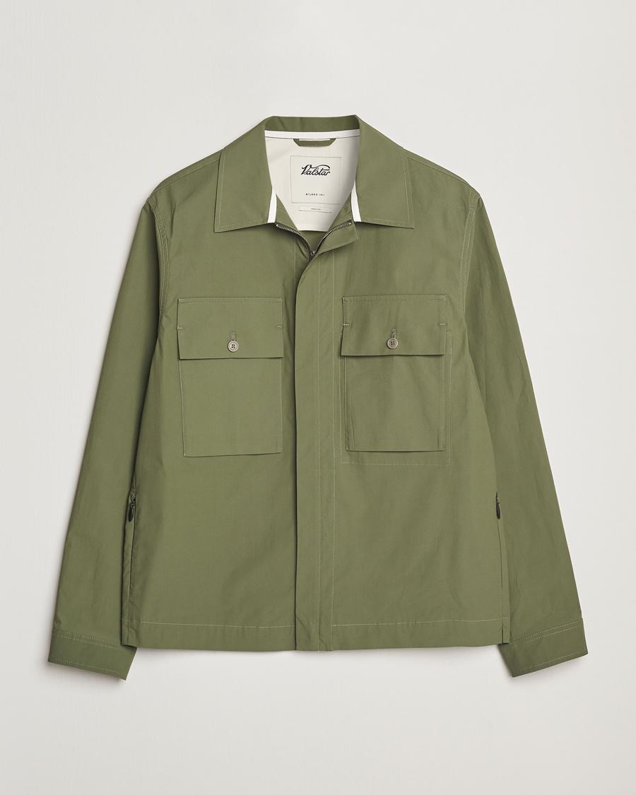 Herren | Jacken | Valstar | Cotton Poplin Shirt Jacket Green