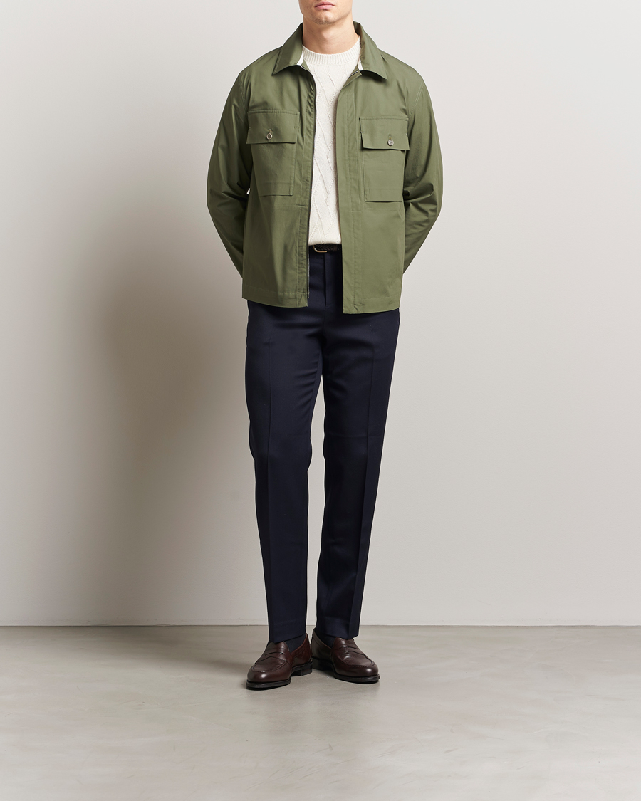 Herren | Jacken | Valstar | Cotton Poplin Shirt Jacket Green