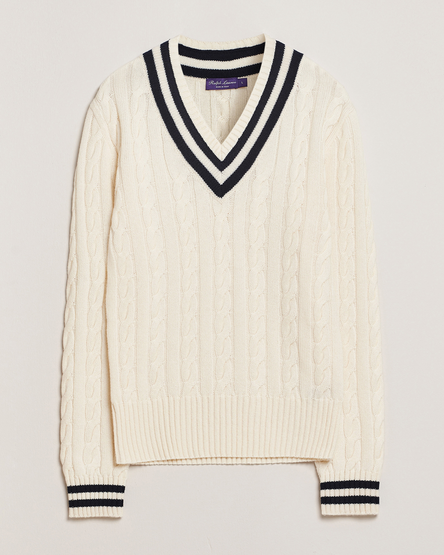 Herren | Pullover | Ralph Lauren Purple Label | Cashmere Crickett Sweater Cream