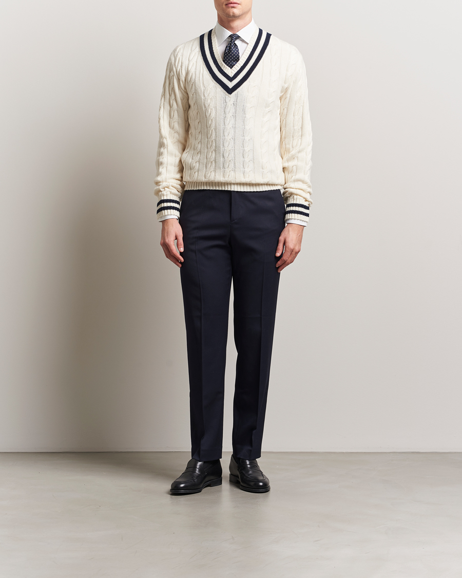 Herren | Pullover | Ralph Lauren Purple Label | Cashmere Crickett Sweater Cream