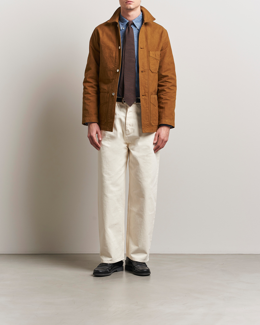 Herren | Jacken | Drake's | Duck Cotton Canvas Shore Jacket Tobacco