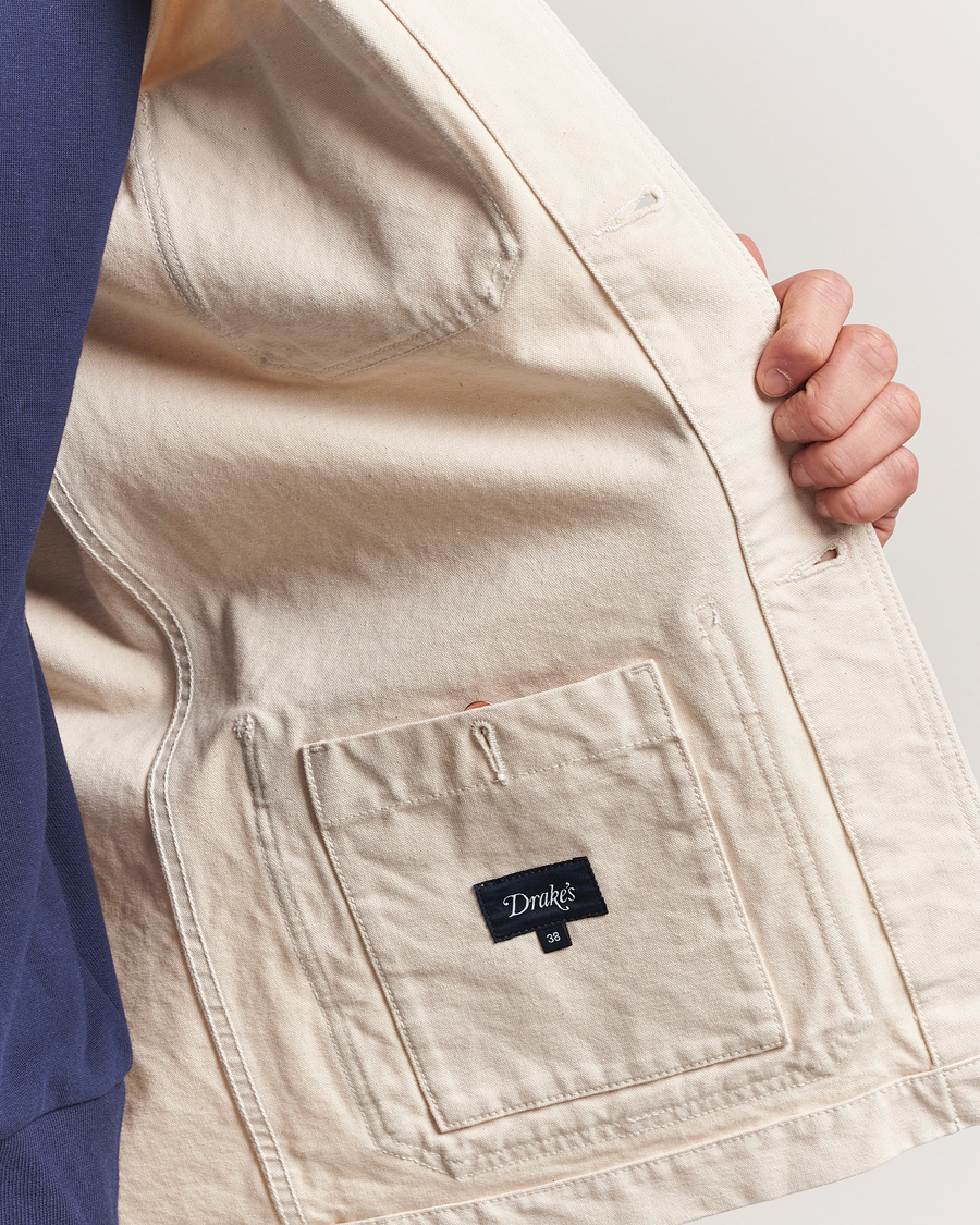 Herren | Jacken | Drake's | Duck Cotton Canvas Shore Jacket Natural