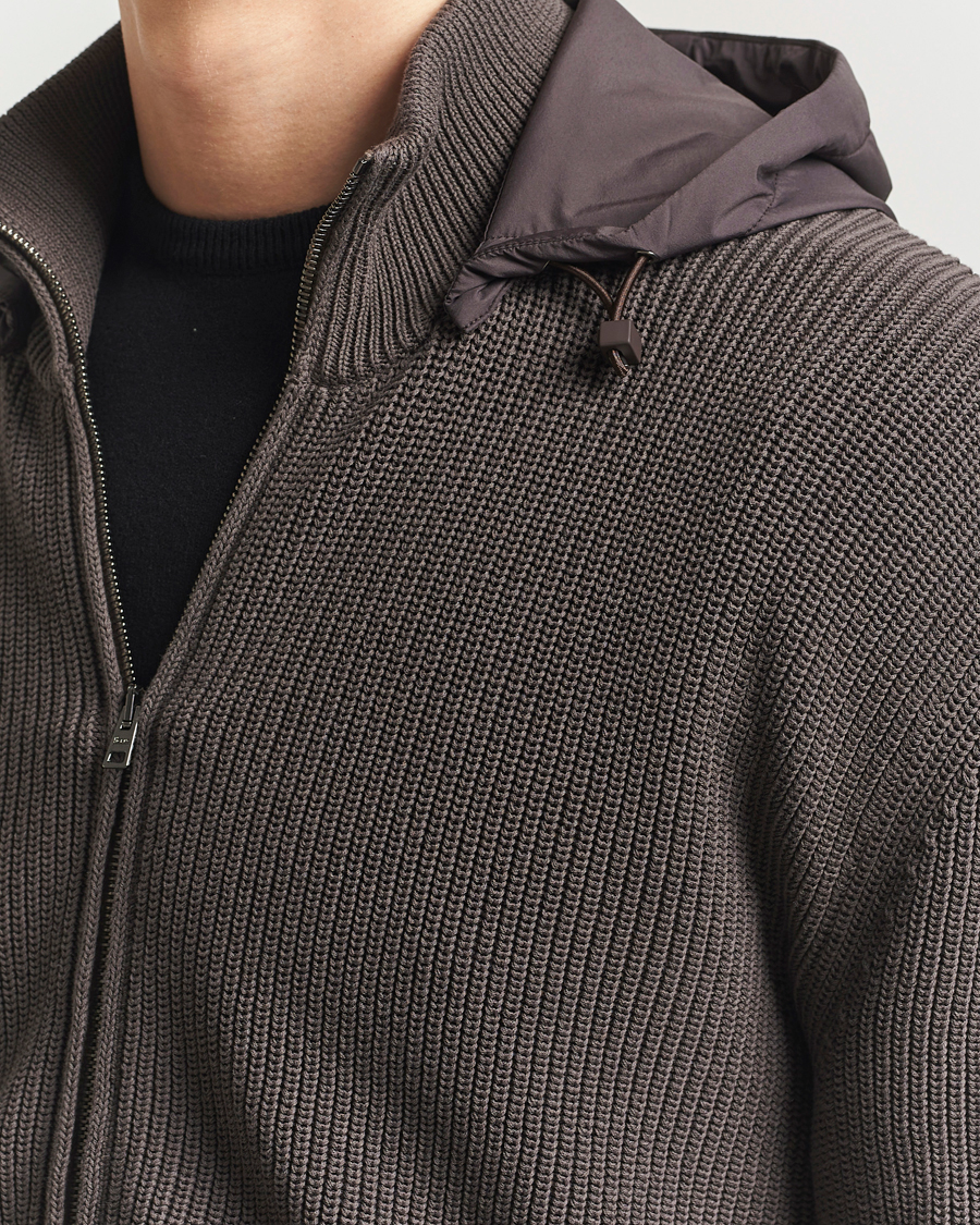 Herren | Jacken | Herno | Cotton Knit Hybrid Jacket Brown
