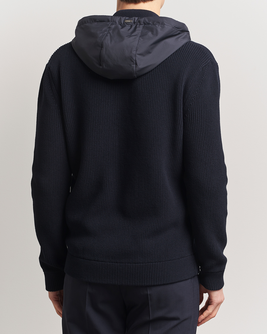 Herren | Jacken | Herno | Cotton Knit Hybrid Jacket Navy
