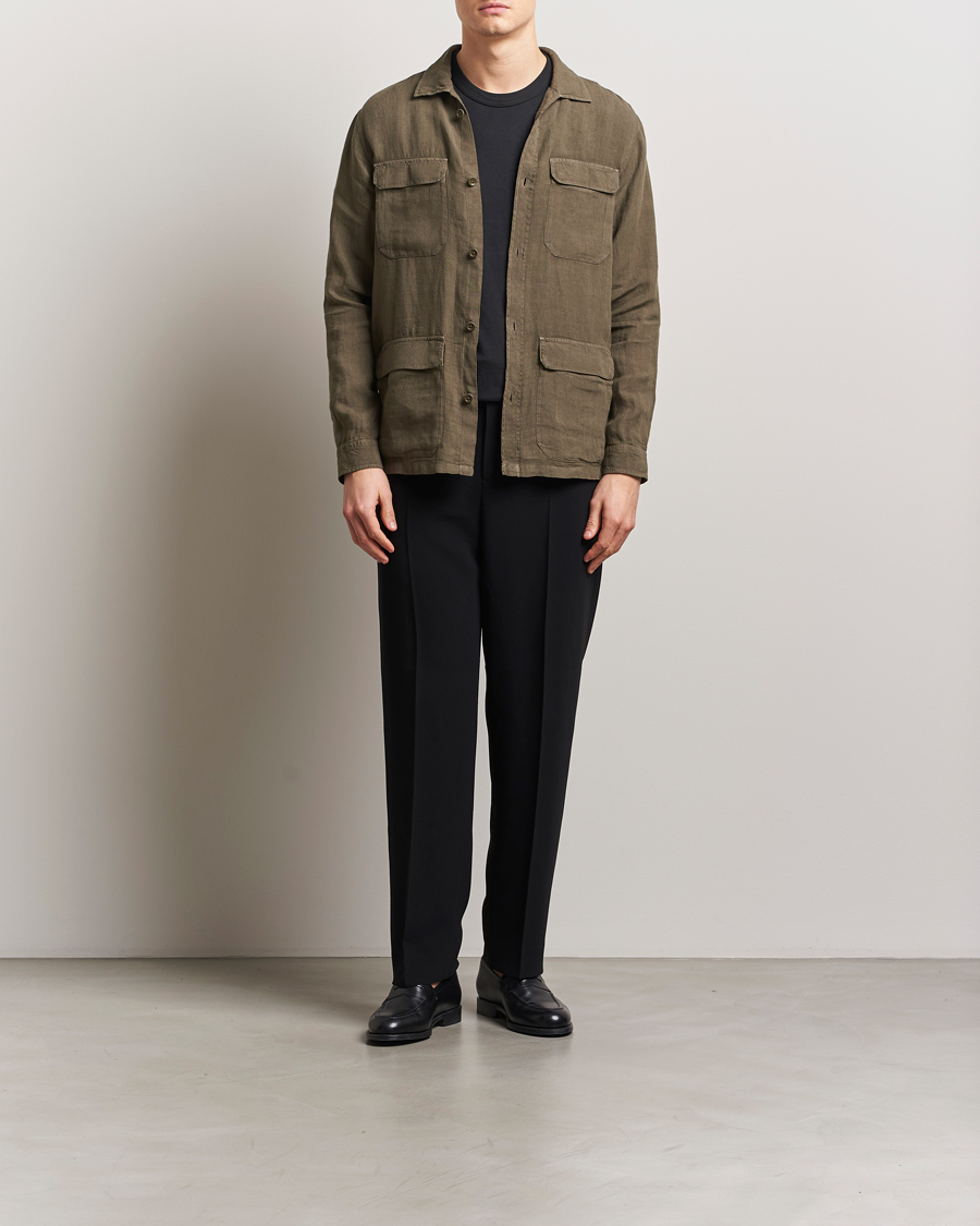 Herren | Jacken | Herno | Linen Safari Jacket Military