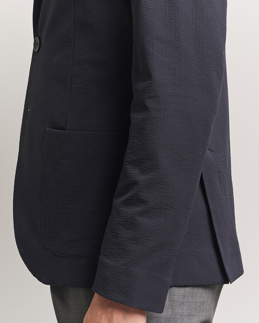 Herren | Sakkos | Herno | Seersucker Blazer Navy