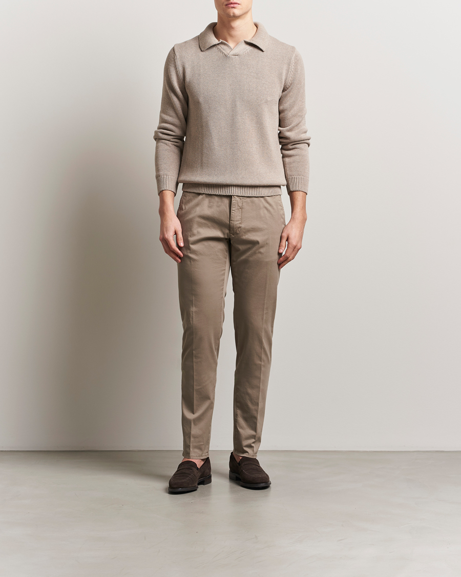 Herren | Hosen | Incotex | Slim Fit Garment Dyed Slacks Brown