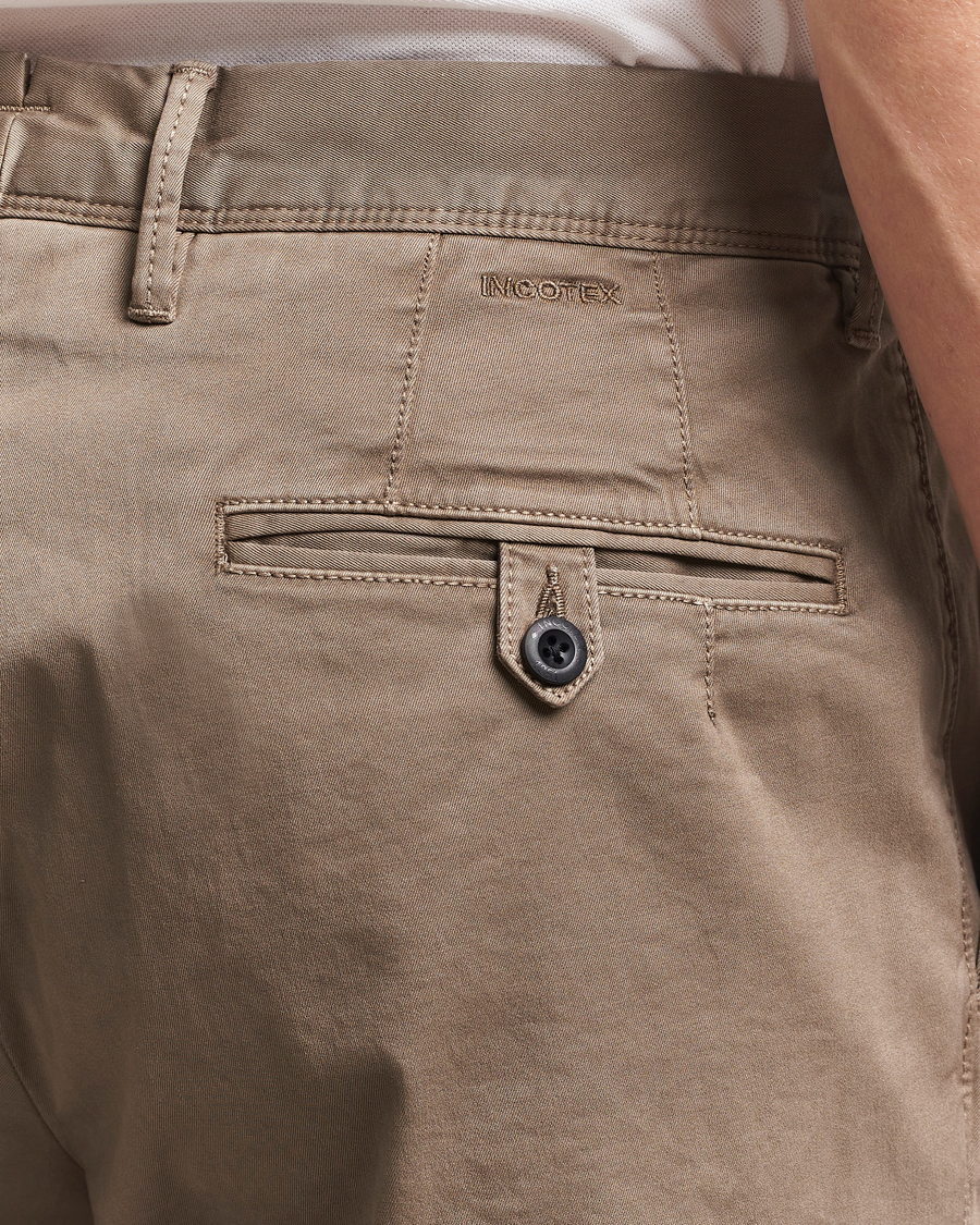Herren | Hosen | Incotex | Tapered Fit Pleated Slacks Brown