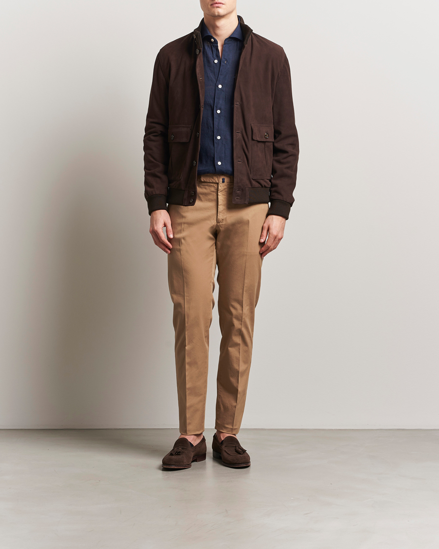 Herren | Hosen | Incotex | Slim Fit Comfort Chinos Beige