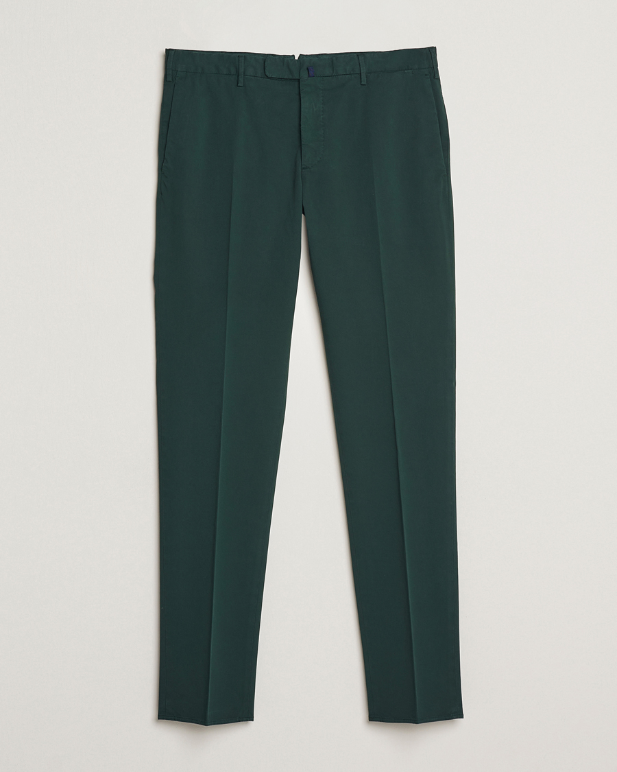 Herren | Hosen | Incotex | Slim Fit Comfort Chinos Dark Green