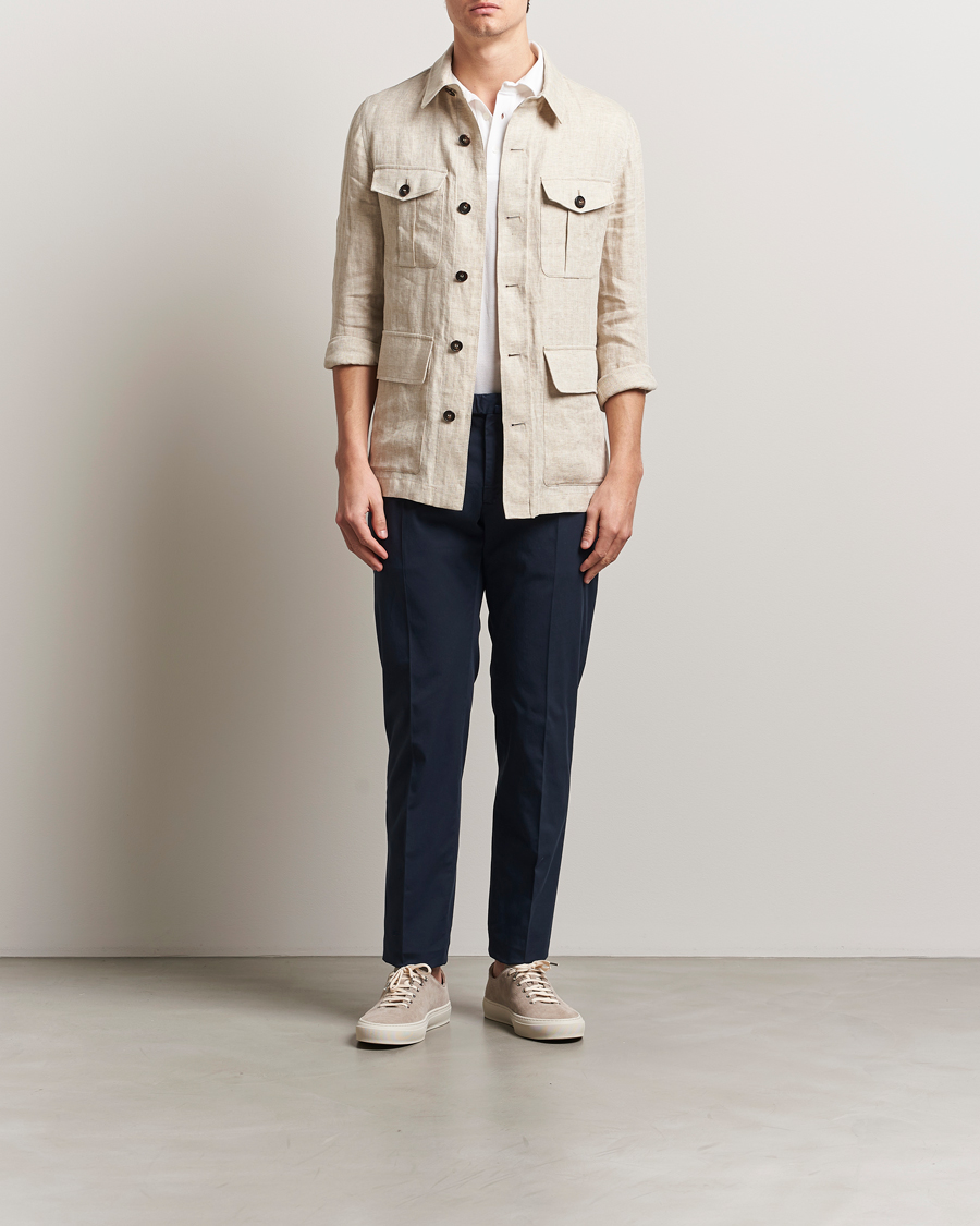 Herren | Hosen | Incotex | Slim Fit Comfort Chinos Navy