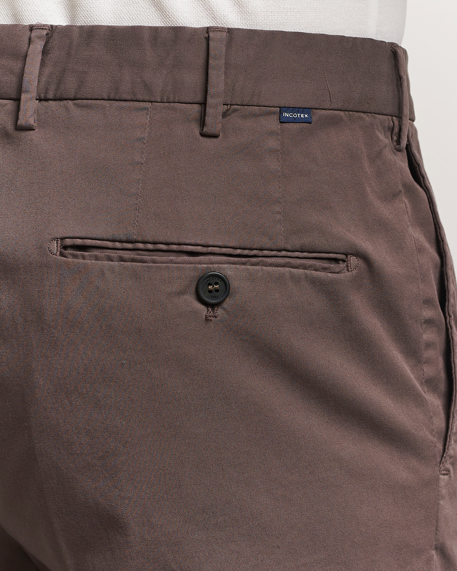 Herren | Hosen | Incotex | Regular Fit Comfort Chinos Brown