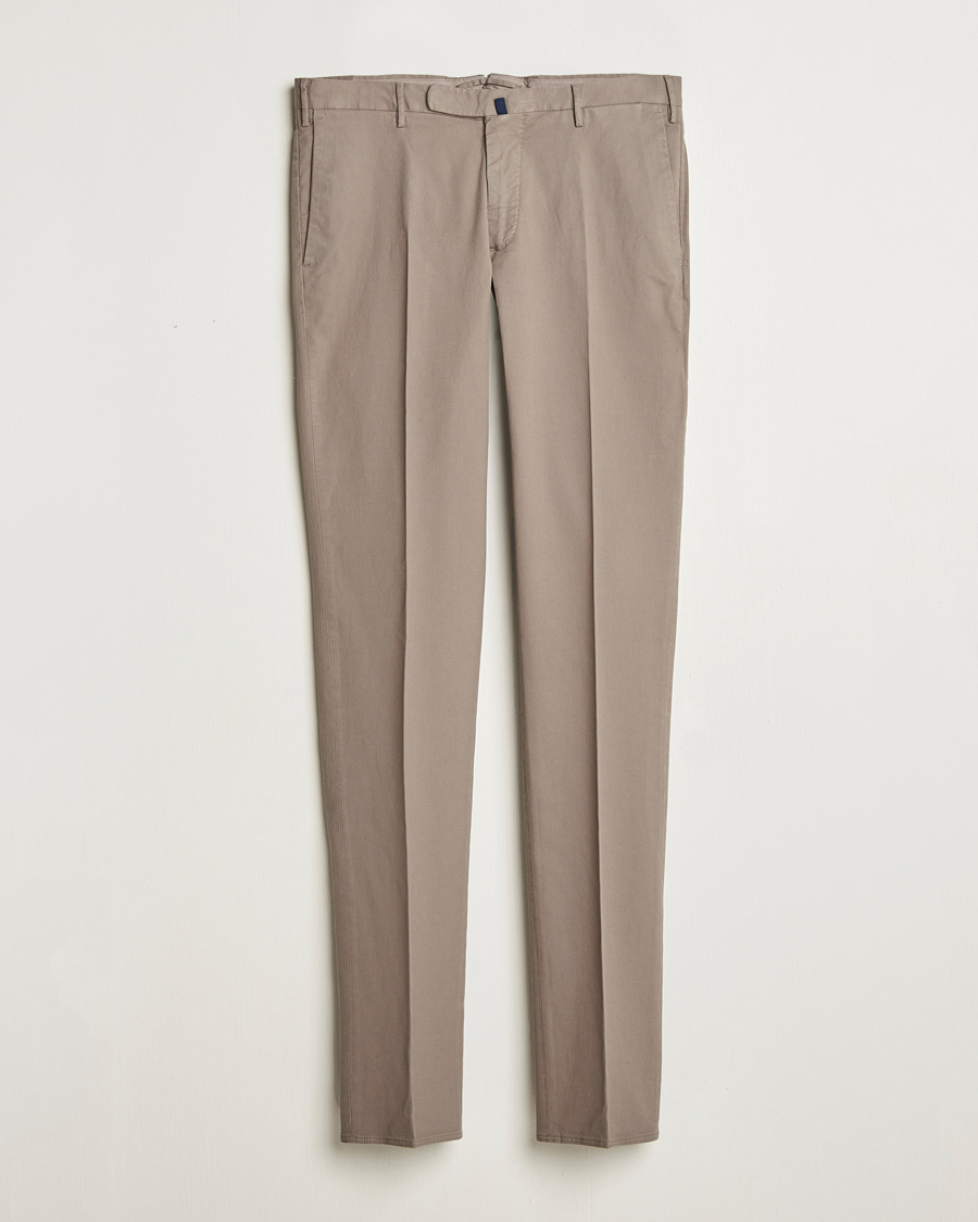 Herren | Hosen | Incotex | Slim Fit Micro Structure Cotton Chinos Brown