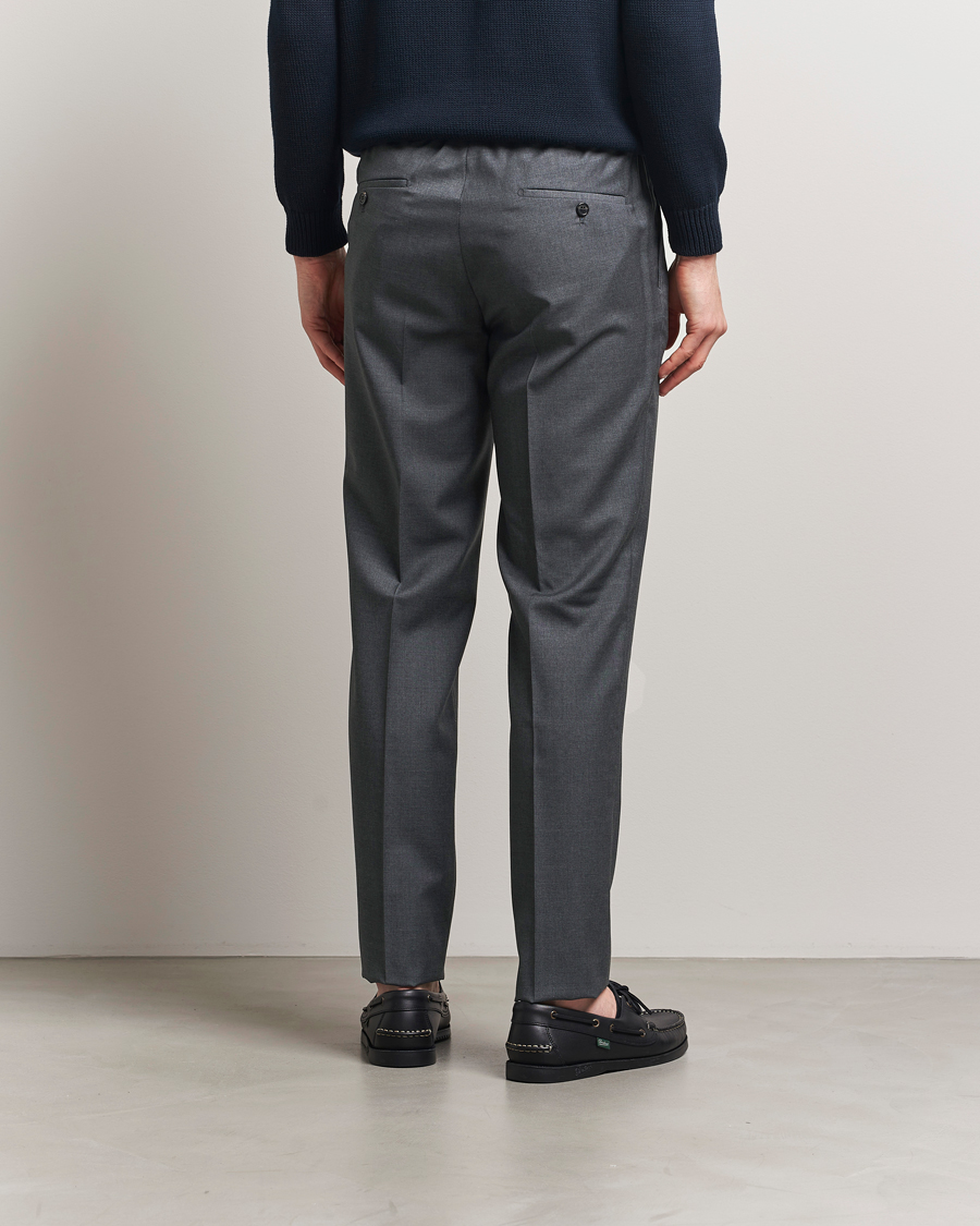 Herren | Hosen | Incotex | Drawstring Super 100s Wool Pants Medium Grey