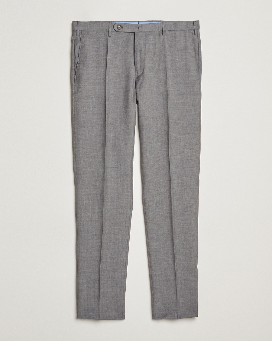 Herren | Hosen | Incotex | Slim Fit Super 100s Wool Trousers Light Grey