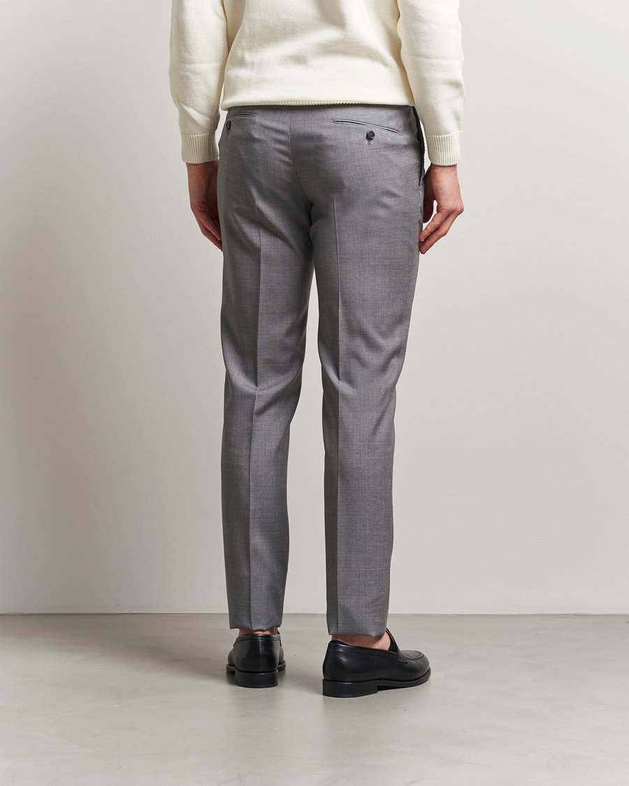 Herren | Hosen | Incotex | Slim Fit Super 100s Wool Trousers Light Grey