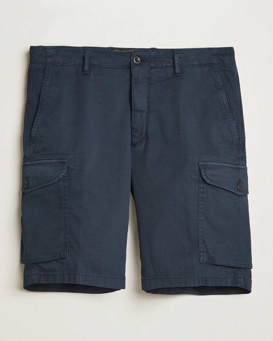 Herren | Shorts | Incotex | Cotton Cargo Shorts Navy