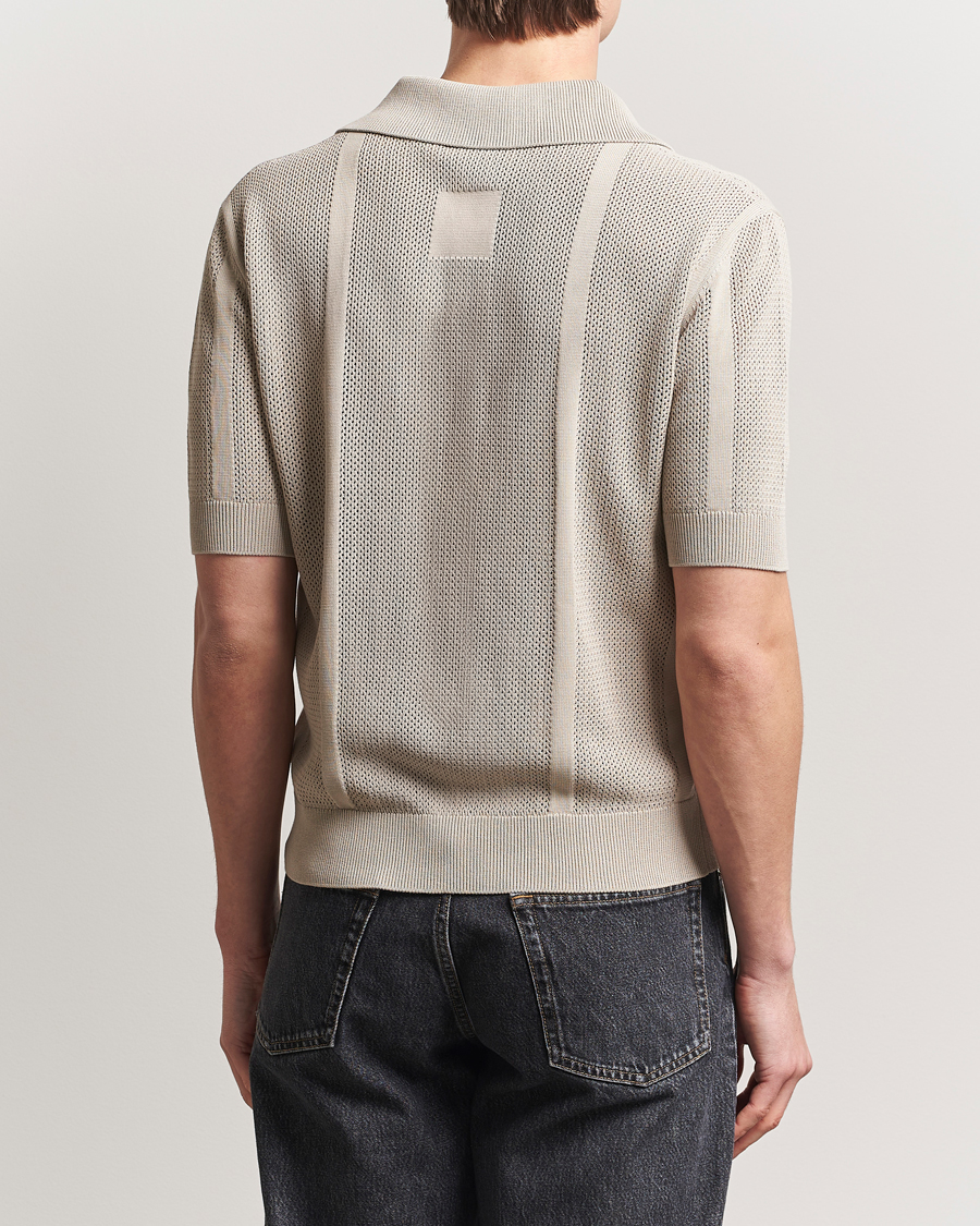 Herren | Pullover | Lanvin | Striped Jacquard Polo Light Beige